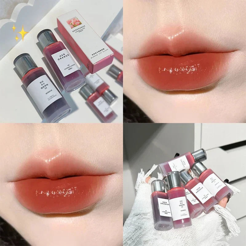 Korean Watery Light Clear Lip Glaze Lasting Hydration Lip Gloss Glassy Mirror Lipgloss Silky Moisturizing Non Fading Liquid Lipstick