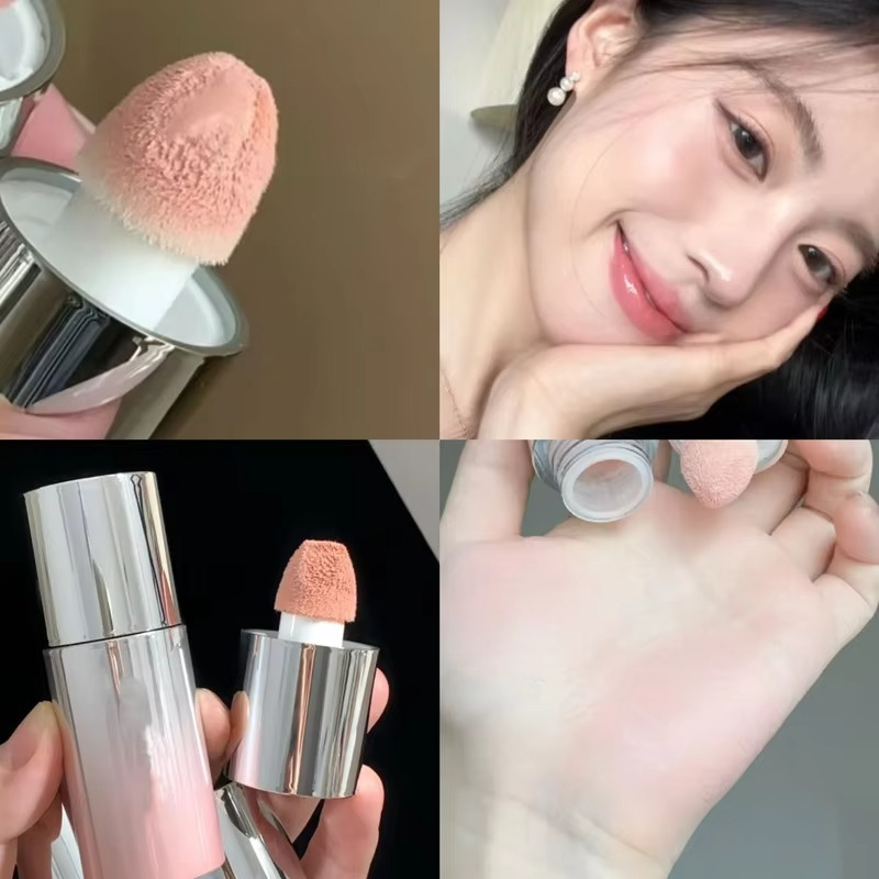 HERORANGE Liquid Blush Stick with Sponge Tip – Waterproof & Long-Lasting. Achieve a natural, brightening effect with medium coverage. The orange-pink tone suits all skin tones for a flawless K-beauty glow!