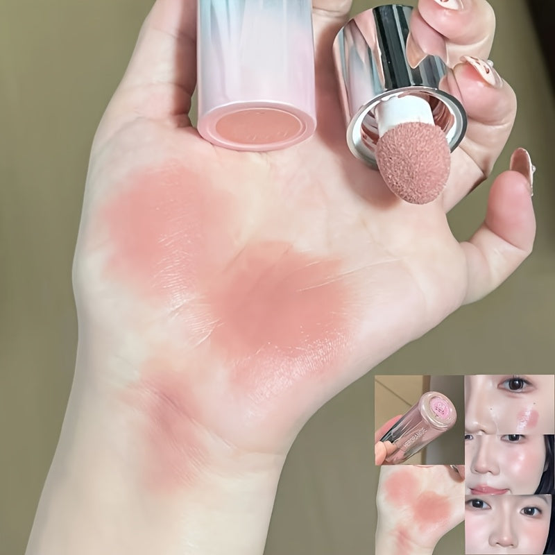 HERORANGE Liquid Blush Stick with Sponge Tip – Waterproof & Long-Lasting. Achieve a natural, brightening effect with medium coverage. The orange-pink tone suits all skin tones for a flawless K-beauty glow!
