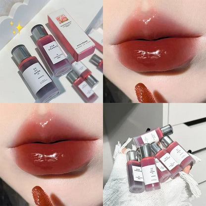 Korean Watery Light Clear Lip Glaze Lasting Hydration Lip Gloss Glassy Mirror Lipgloss Silky Moisturizing Non Fading Liquid Lipstick