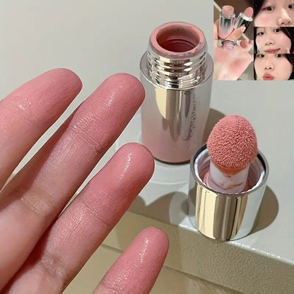 HERORANGE Liquid Blush Stick with Sponge Tip – Waterproof & Long-Lasting. Achieve a natural, brightening effect with medium coverage. The orange-pink tone suits all skin tones for a flawless K-beauty glow!