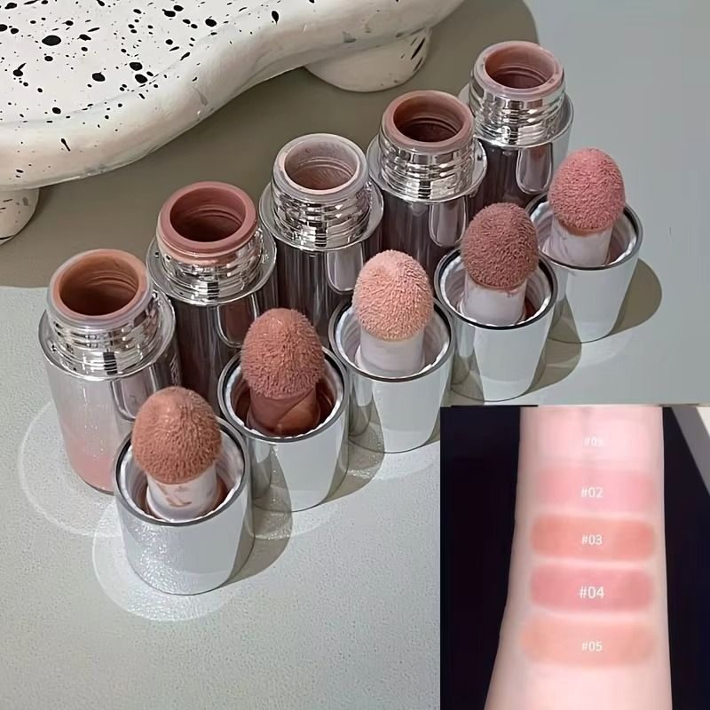 HERORANGE Liquid Blush Stick with Sponge Tip – Waterproof & Long-Lasting. Achieve a natural, brightening effect with medium coverage. The orange-pink tone suits all skin tones for a flawless K-beauty glow!