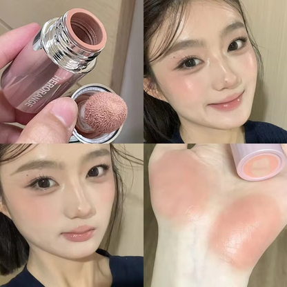 HERORANGE Liquid Blush Stick with Sponge Tip – Waterproof & Long-Lasting. Achieve a natural, brightening effect with medium coverage. The orange-pink tone suits all skin tones for a flawless K-beauty glow!