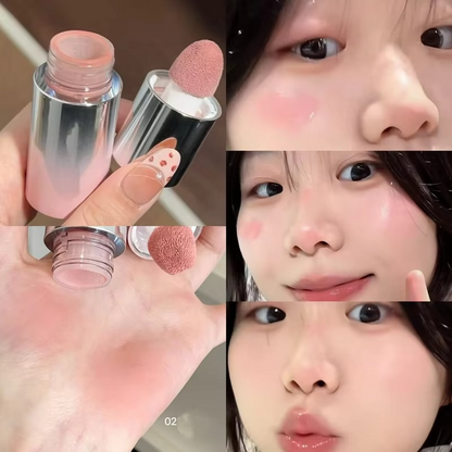 HERORANGE Liquid Blush Stick with Sponge Tip – Waterproof & Long-Lasting. Achieve a natural, brightening effect with medium coverage. The orange-pink tone suits all skin tones for a flawless K-beauty glow!