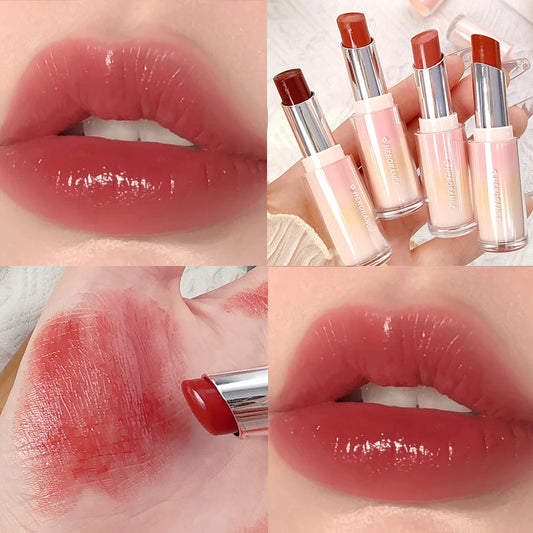 Water Mirror Solid Lip Gloss Lipstick Moisturizing Nude Lipgloss Crystal Jelly Transparent Lip Tint Long Lasting Makeup