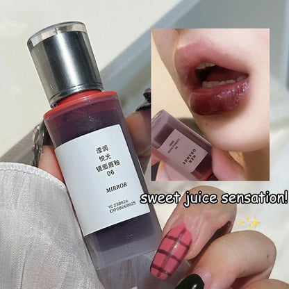 Korean Watery Light Clear Lip Glaze Lasting Hydration Lip Gloss Glassy Mirror Lipgloss Silky Moisturizing Non Fading Liquid Lipstick